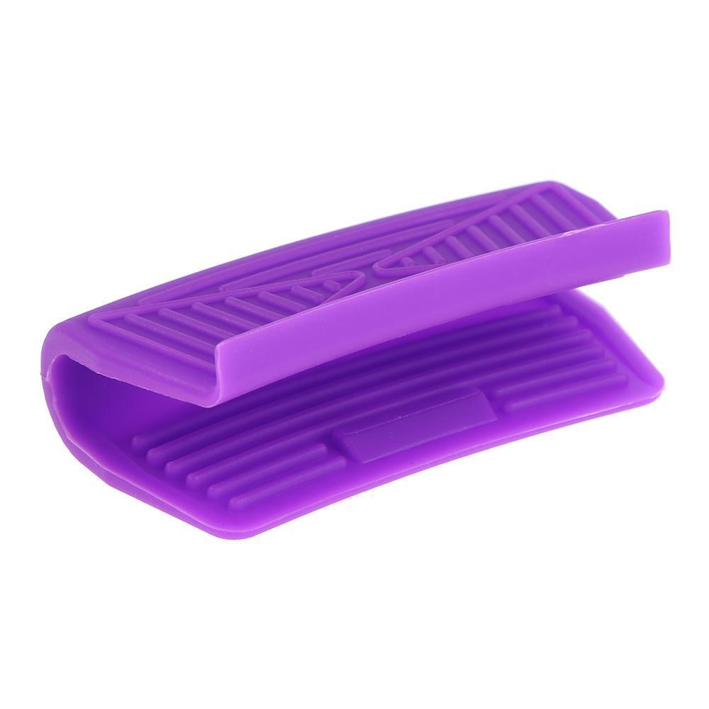 Silicone Heat Insulation Mitt Glove Casserole Ear Pan Pot Oven Grip/Purple