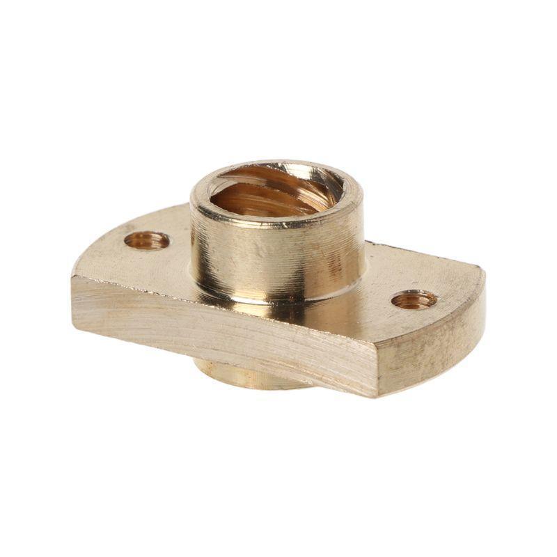 T8 nut Pitch 2mm Lead 8mm Brass T8x8mm Flange Lead Screw Nut for CNC Parts