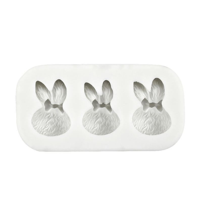 DIY Silicone Candle Moulds Rabbit Head Shaped Silicone Material for Easter