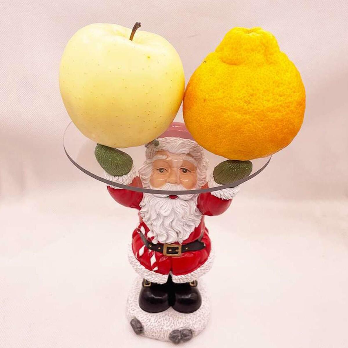 Christmas Santa Treats Holder snack tray Statue Dining  Ornament
