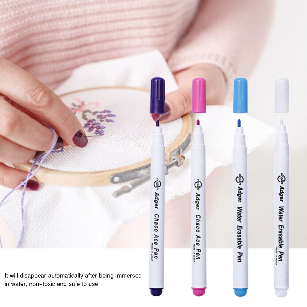 4pcs Water Erasable Pens Fabric Marking Pencil Grommet Ink Soluble Markers