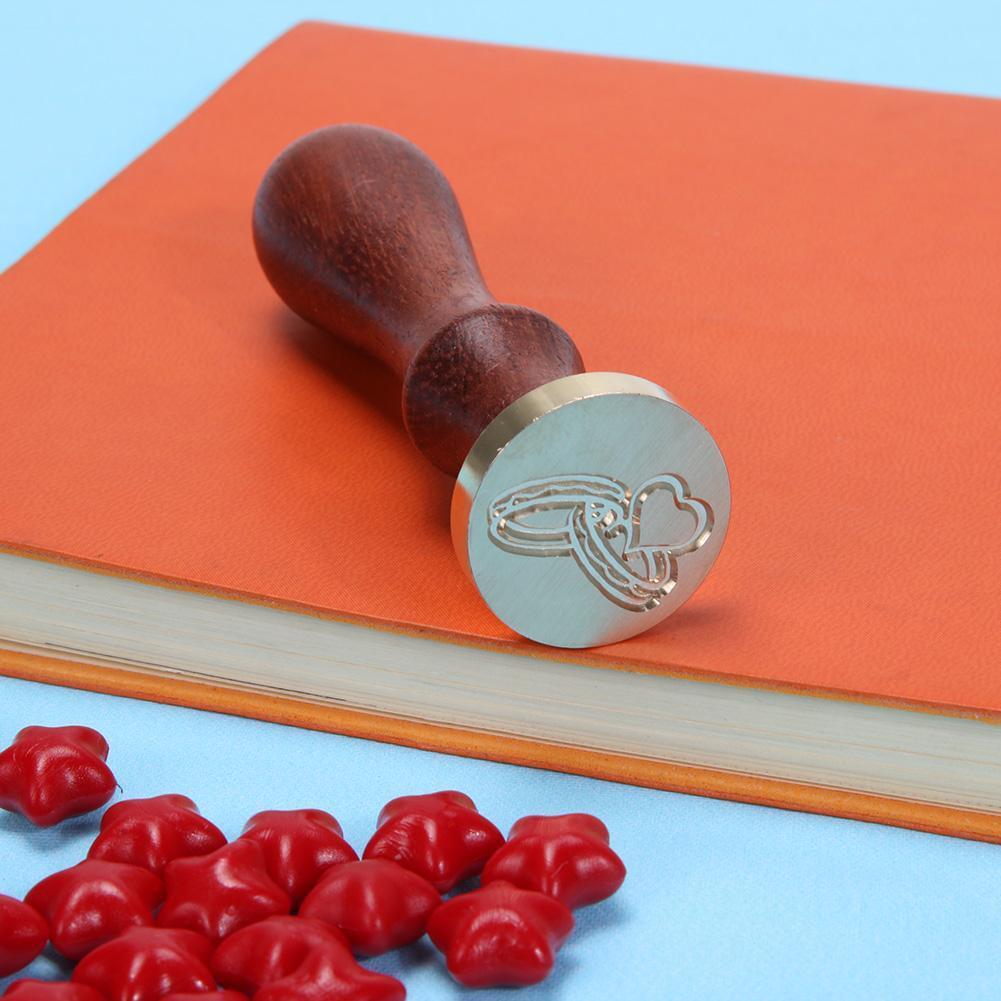 Copper Head Wax Sealing Stamp DIY Envelope Card Decor Seal with Handle(F45)