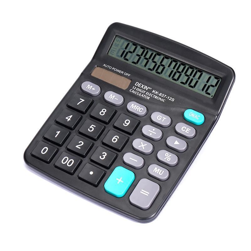 12 Digits Electronic Calculator Large Screen Desktop Calculators for Home Office