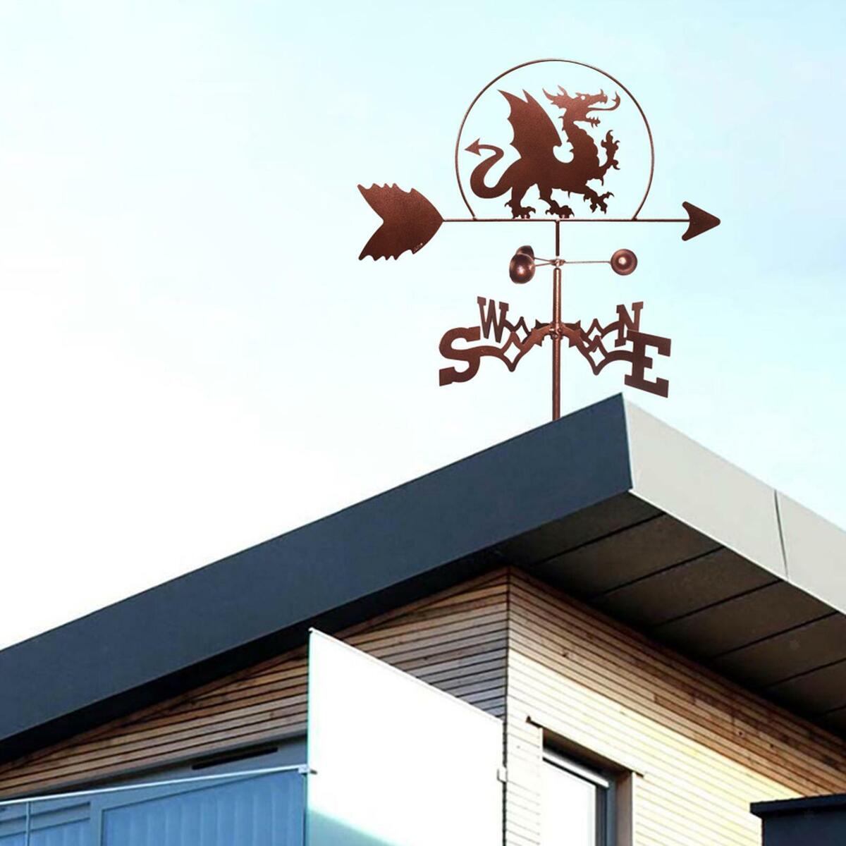 Iron Dragon Weathervane Weather Vane Outdoor Roof Farm Decor 79cm