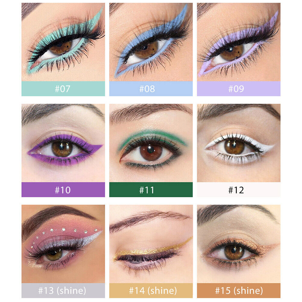 Handaiyan Colored Eyeliner Set Waterproof Eyeliner Pencil Long Lasting Kits