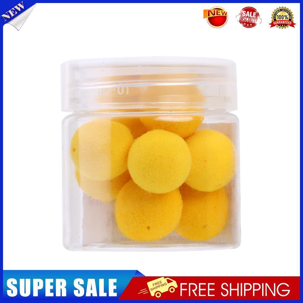 Foam Floating Ball Beads Feeder Fishing Bait Smell Lure (Yellow 14mm 10pcs)