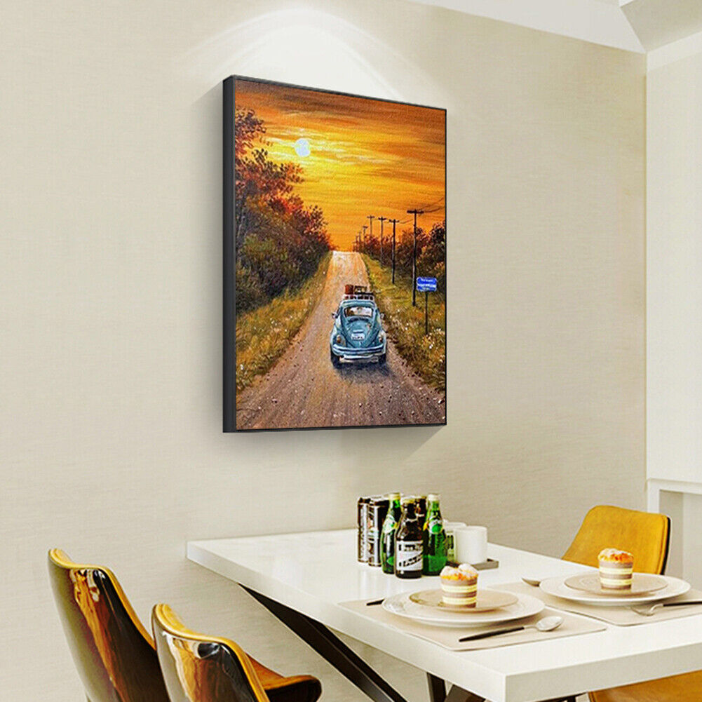Driving Car 5D Diamond Painting Full Round Drill DIY Embroidery Set Decor