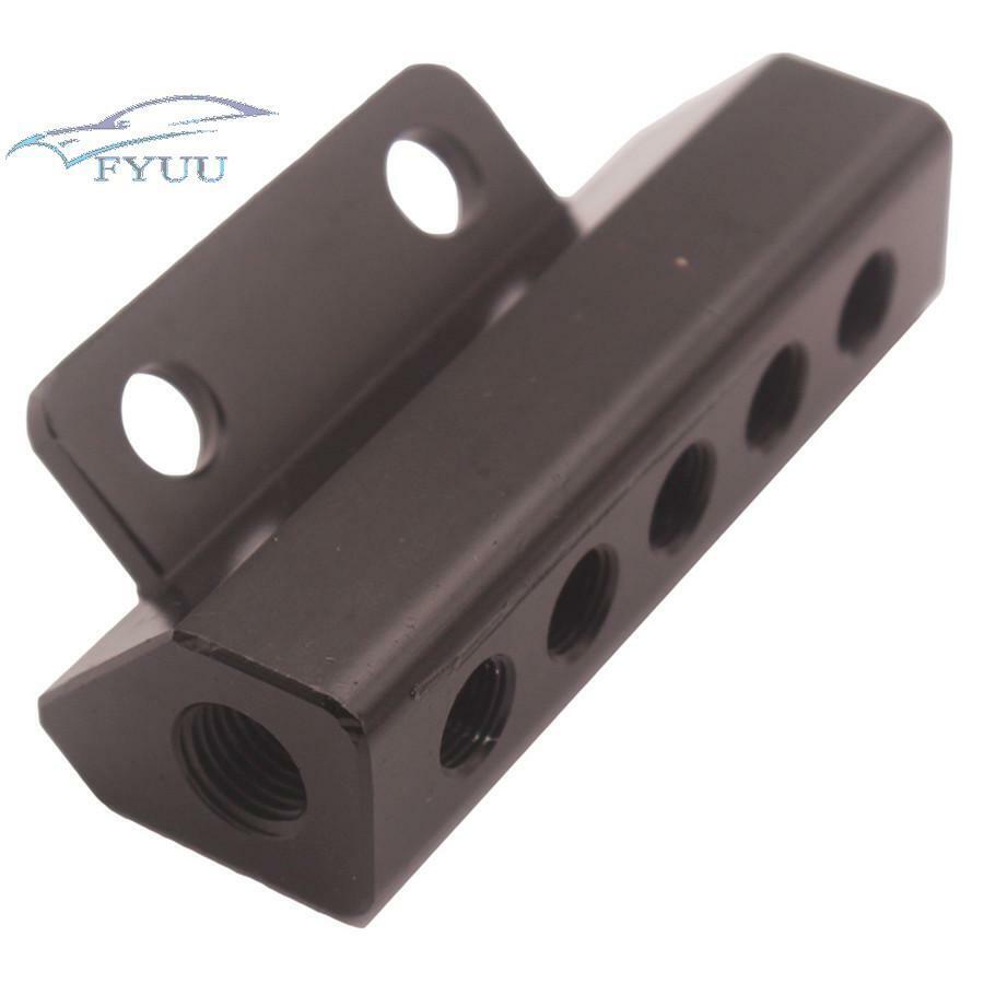 Black 5 Port Car Vacuum Block Manifold Intake Fuel Gas Wastegate Turbo Boost