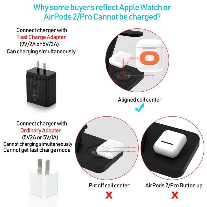 3 in 1 Phone Holder Charging Base Charger Stand Dock for Phones Watch Headphone