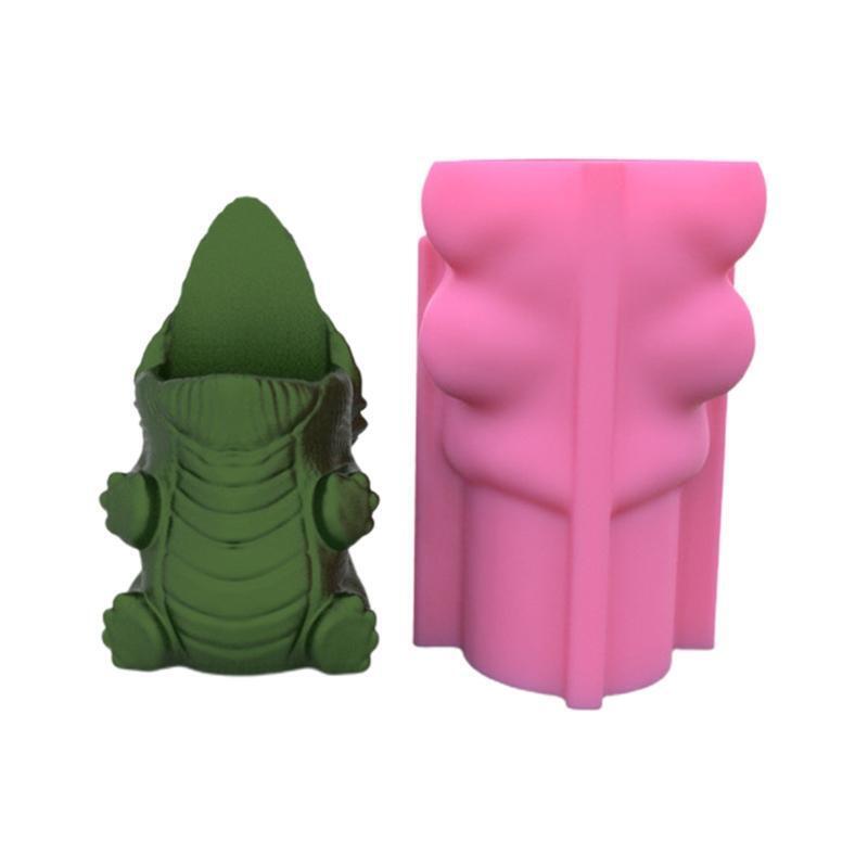 DIY Silicone Dinosaur Flower Pot Storage Box Mold for Succulent Plants Decor