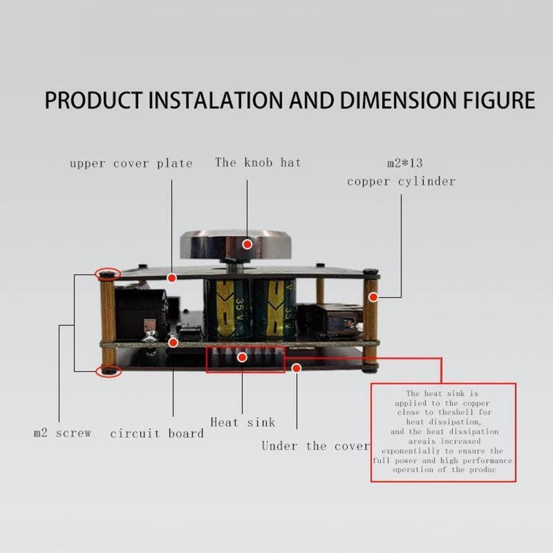 AP100L Dual Channel Digital Power Amplifier Board DC 5-26V for DIY Sound System