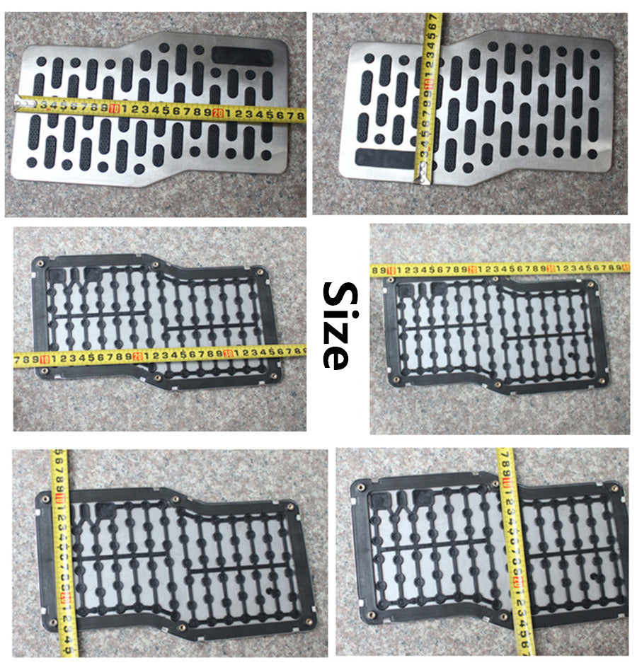 Car Floor Carpet Mat Plate Pedal Foot Rest Pad Stainless Steel Crop-DIY