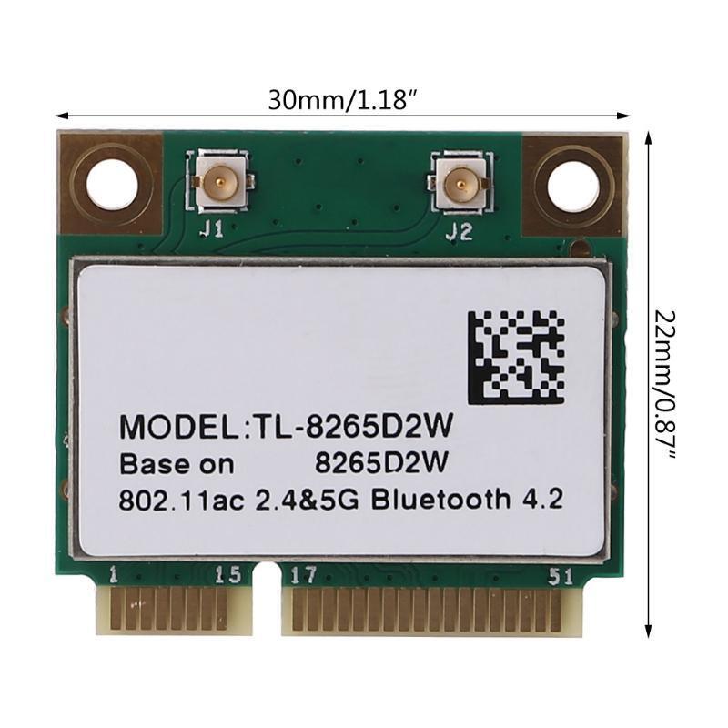 Dual Band Wireless-AC 8265D2W 2.4G/5Ghz 802.11ac 867Mbps Bluetooth-compatible