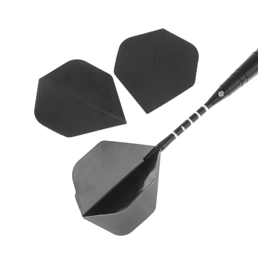 30 Pcs/1 Set Pro Competition Simple Pure Black Dart Flights Pure Black Hunting