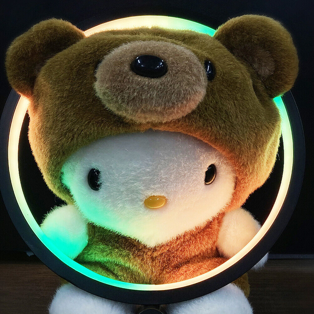 LED Ring Night Light RGB Remote Control Bedroom Table Lamp Lighting Fixture