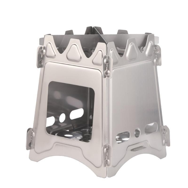 Stainless Steel Stove Camping Collapsible Wood Burner for Picnic Hiking Barbecue