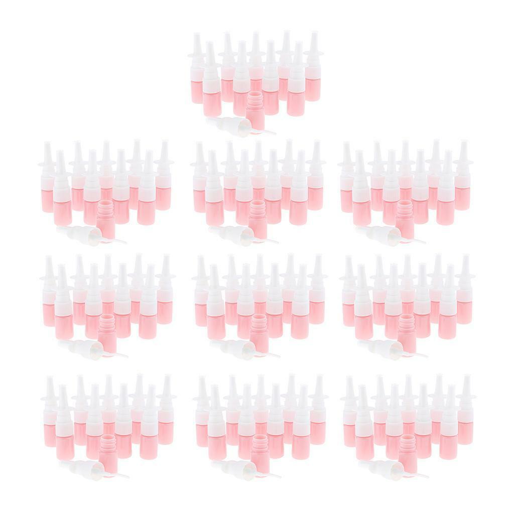 100Pcs 5ml Empty Plastic Nasal Spray Bottles Sprayers Container Dispensing