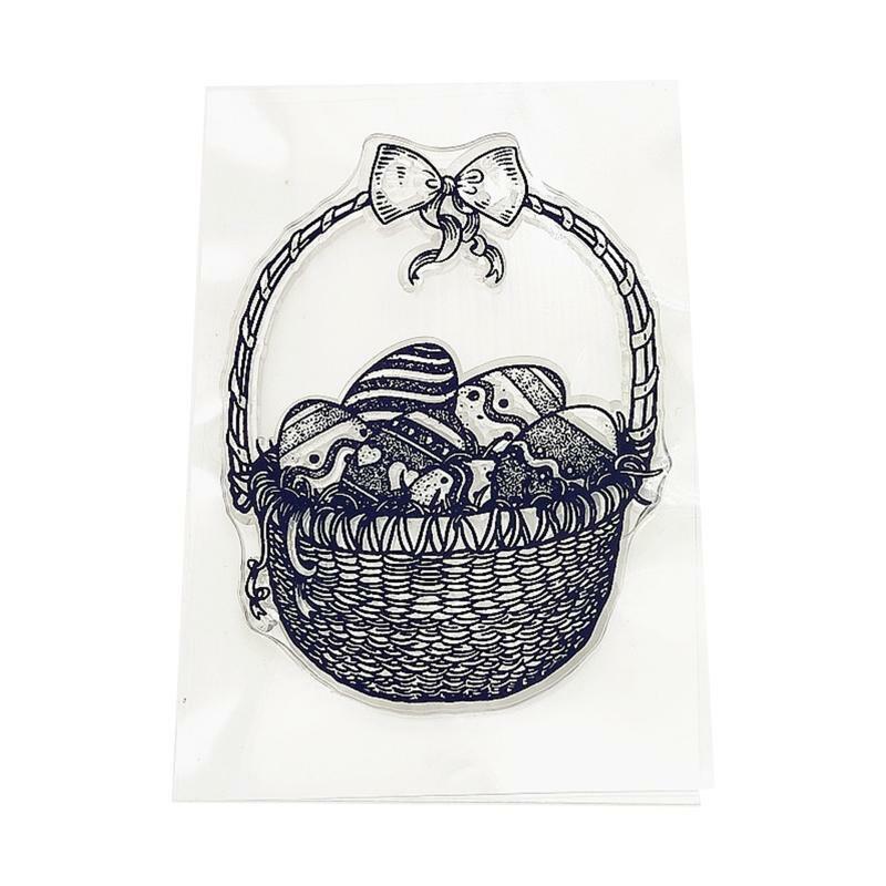 Easter Egg Basket Silicone Clear Stamp DIY Seal Scrapbook Embossing Photo Album