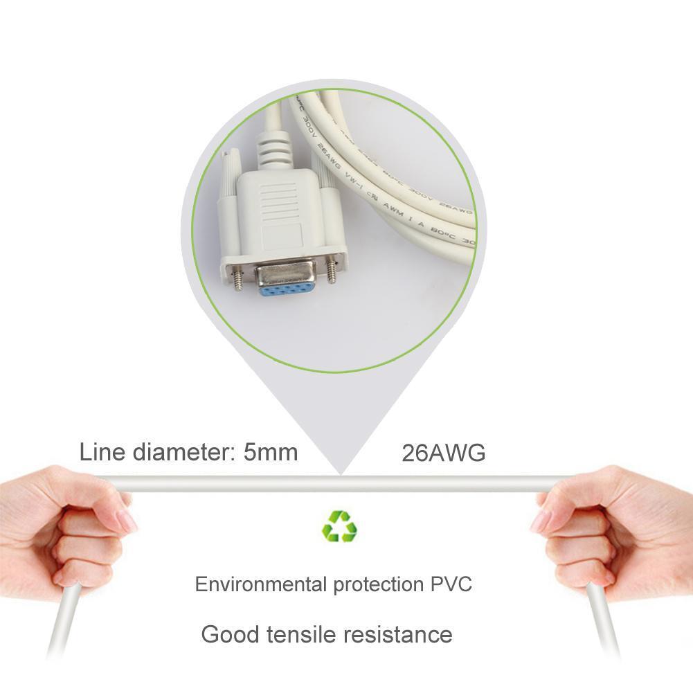 Serial RS232 9-Pin Female to Female DB9 9-Pin PC Converter Cable(3 m)