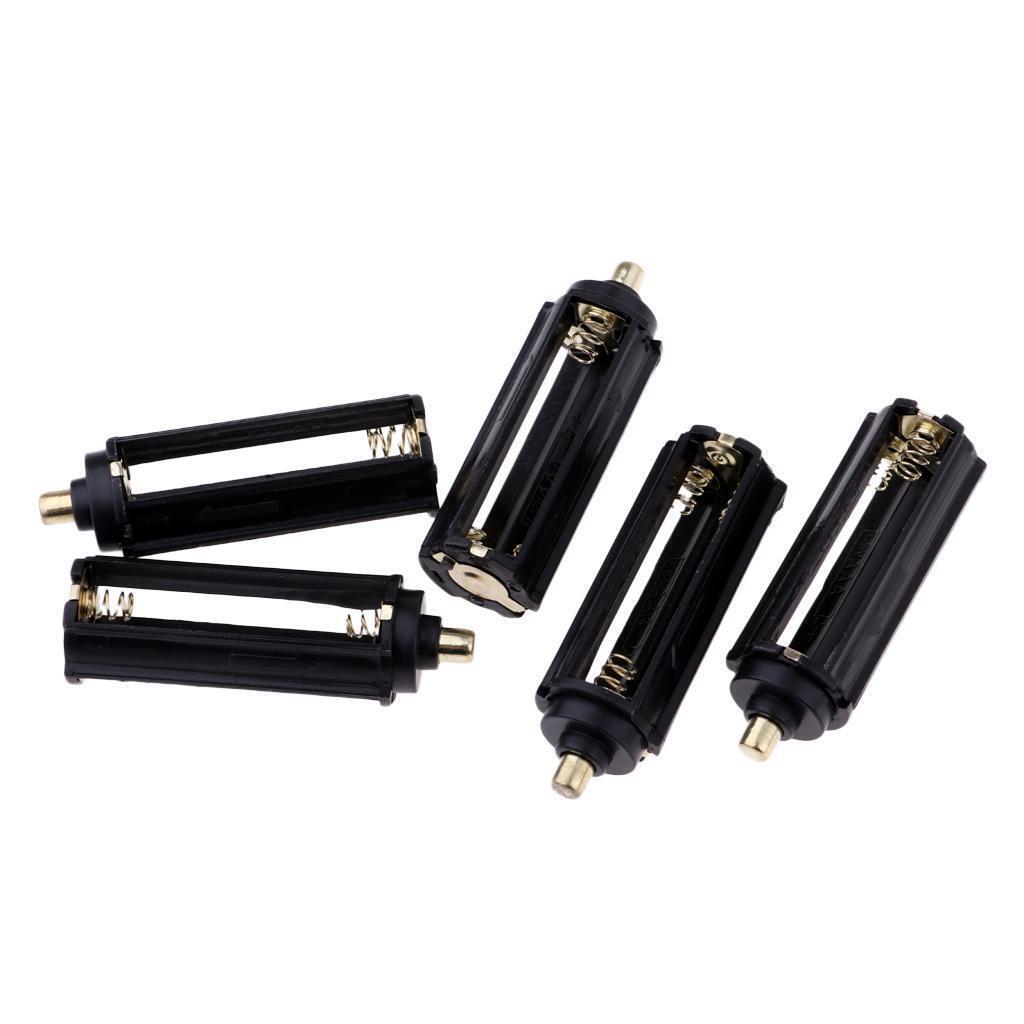 5pcs   Flashlight   Battery   Holder   Case   Box   For   Torch   Lamp   3pcs