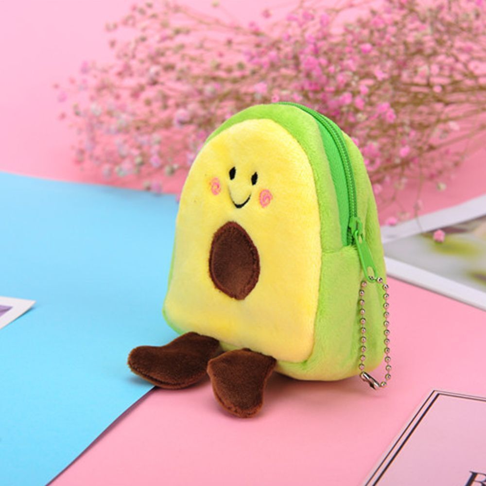 New Lovely Avocado Shape Keychains Storage Bags Wallet Pendant Coin Purse