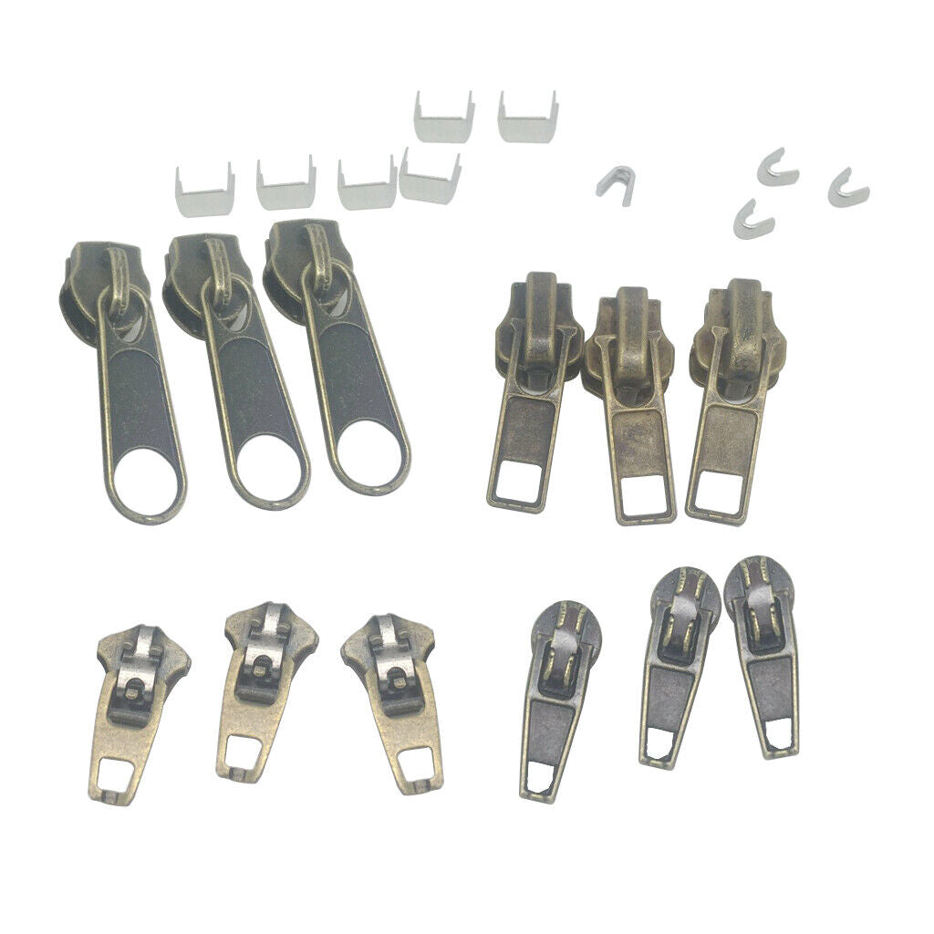 22 Pieces/set Replacement Zipper Repair Kit Zip  Sliders for Sewing