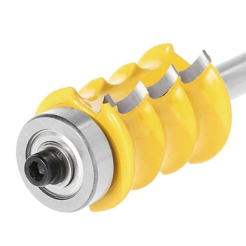 Large Triple Bead Column/Face Molding Router Bit -1/4" Shank For Woodworking