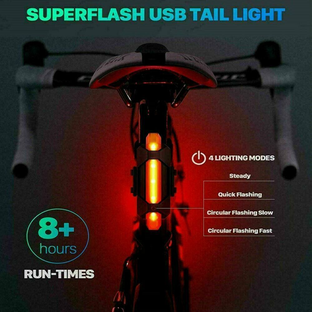 With Rack Flashlight MTB Bicycle Front Lamp Bike Lights LED Torch Rear Lights