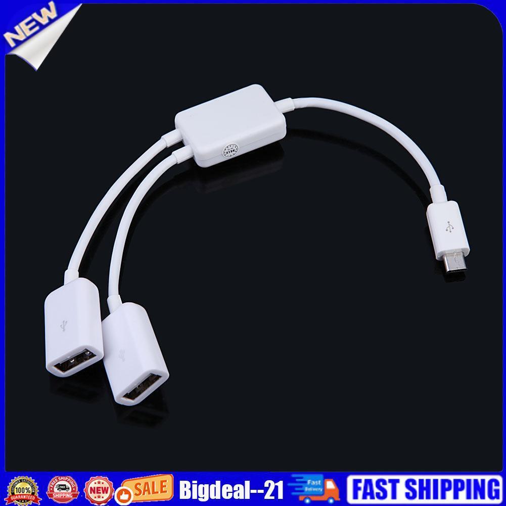 Dual Micro USB OTG Hub Host Adapter Cable for Tablet PC and Smart Phone
