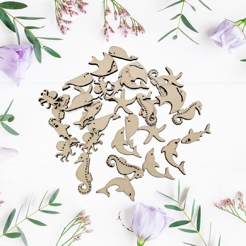100Pcs Sea Animal Cutouts for DIY Craft Centerpieces Ornament Hanging Decoration