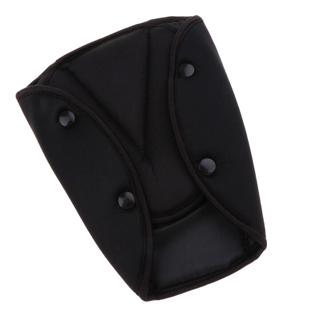Car Baby Safe Cover Harness Strap Adjuster Pad Kid Seat Belt Clip Black