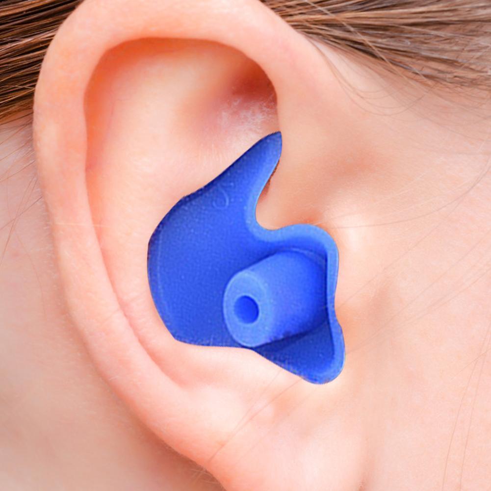 1 Pair Waterproof Earplugs Silicone Ear Plugs Swimming Accessories (Yellow)