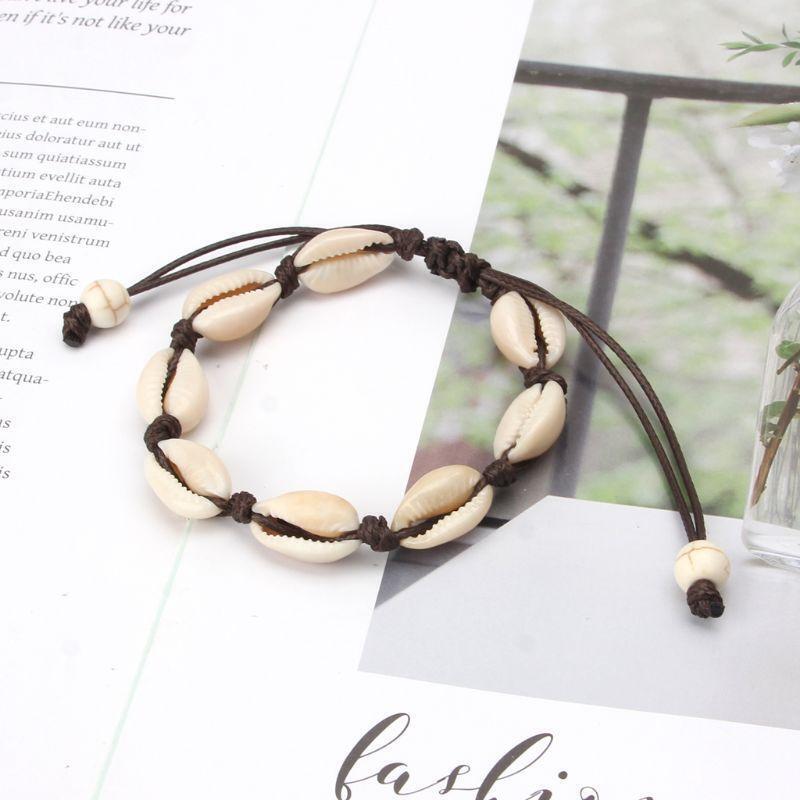 Handmade Beach Seashell Bracelet Natural Cowrie Shell Bracelets Jewelry Charms