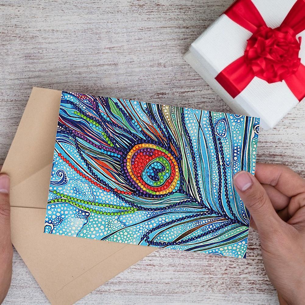 DIY Diamond Painting Greeting Card Flowers Birthday Valentine Blessing Gift
