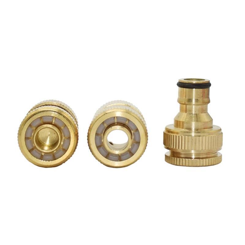 3Pcs Garden Hose Quick Connectors 1/2 in Brass Fittings Male Female Value Pack