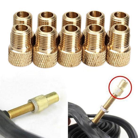 10x Converter Presta to Schrader Bicycle Bike Valve Adaptor Tube Pump Tool
