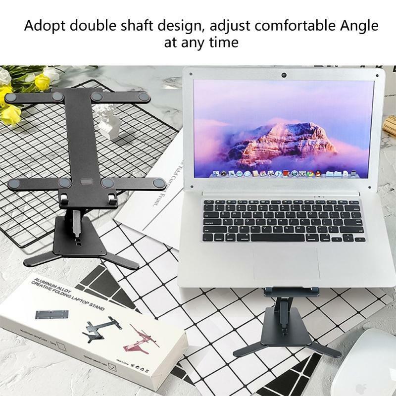 Adjustable Stand Laptop Phone Cooling Holder Foldable Aluminum Riser Anti-slip