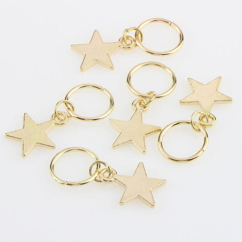 80 Pieces Hair Jewelry Aluminum Dreadlocks Beads Metal Cuffs Rings Shell Charms
