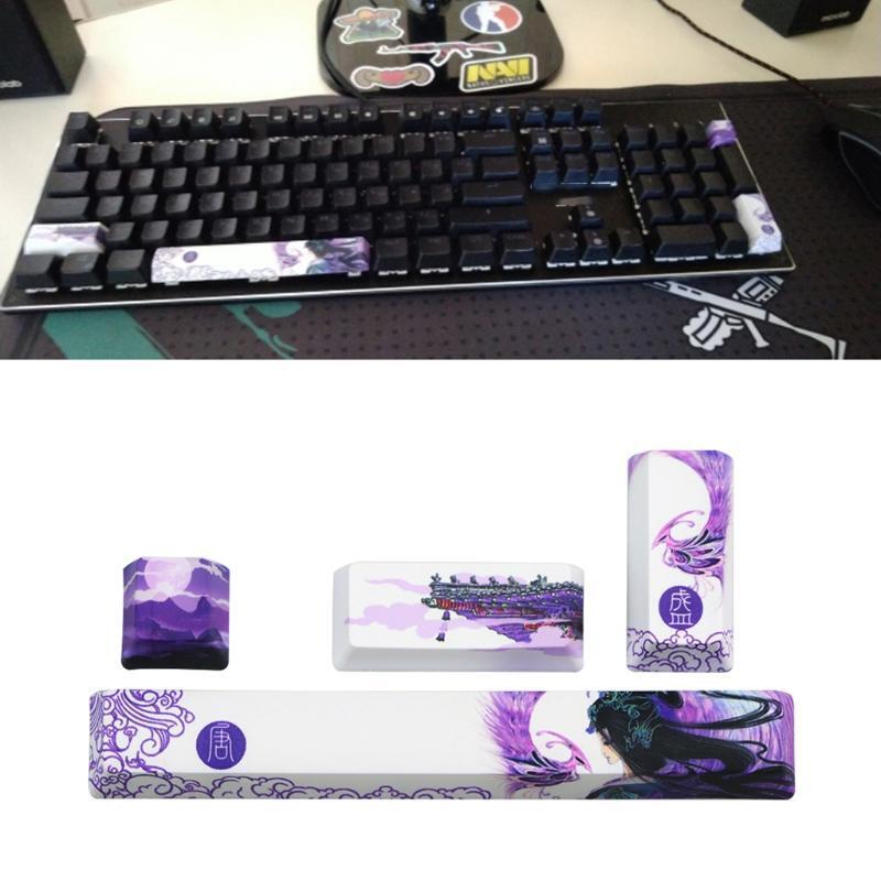 Five Sides Over Dye-subbed 6.25u Spacebar Keycaps Tang Dynasty Profile Standard