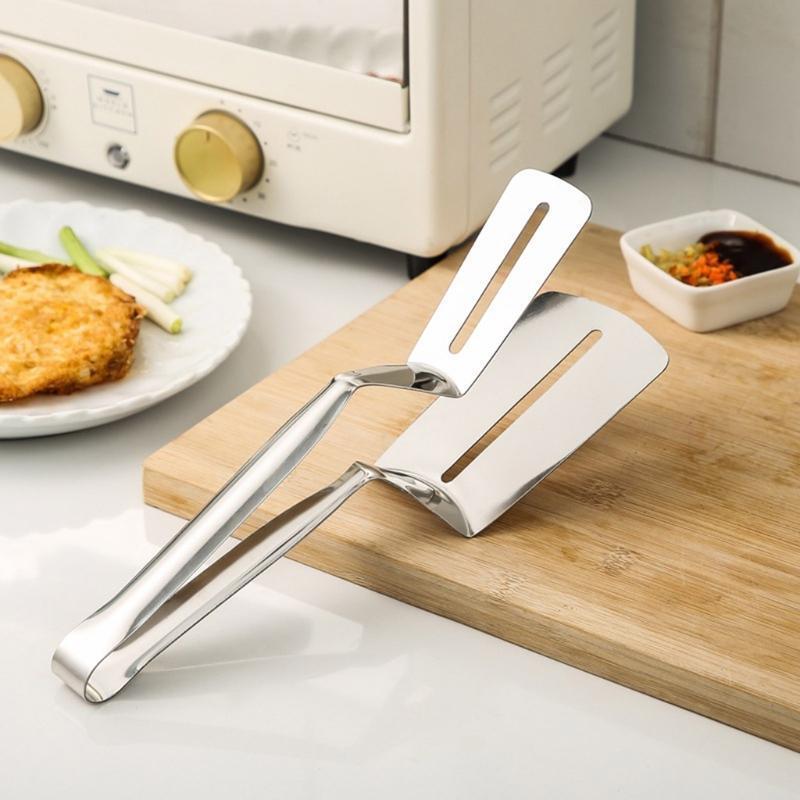 Stainless Steel Fried Steak Shovel Barbecue Tongs Fish BBQ Clamp Bread Meat Clip