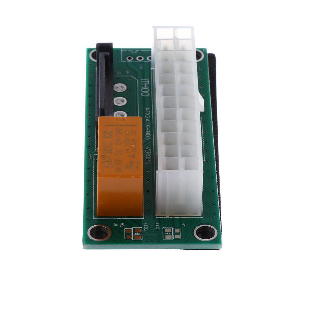 ATX 24Pin to SATA Dual PSU Power Supply Extender Card Adapter for BTC Miner