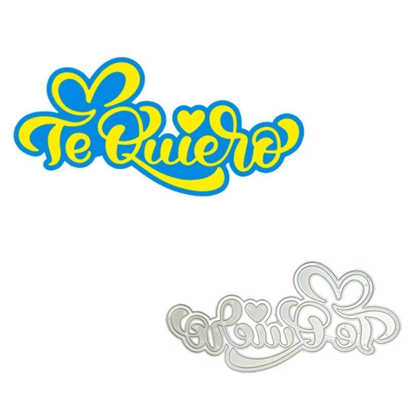 Spanish I Love You Cutting Dies Stencil Scrapbooking DIY Album Stamp Paper Card