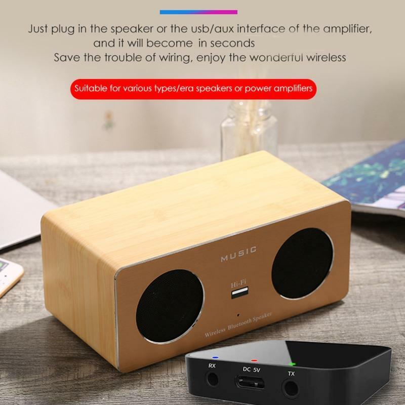 New 5.0 Bluetooth-compatible Transmitter Receiver 3.5mm AUX for Computer Car PC