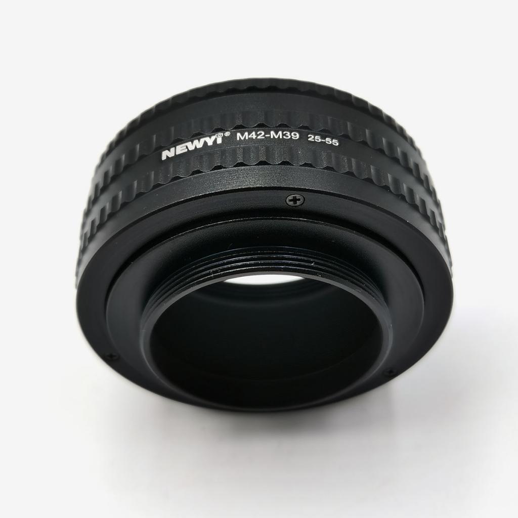 M42-M39 25mm (min) to 55mm (max) Manual Lens Adapter with Helicoid Tube