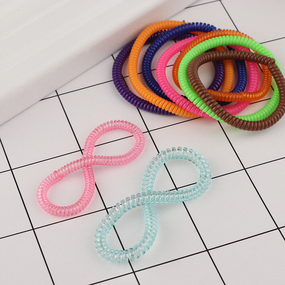 Fashion Super Thin Girls Women Ponytail Holder Hair Ropes Telephone Wire Rubber
