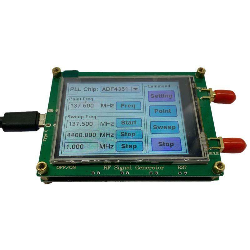 ADF4351 RF Signal Source Generator Wave Point Frequency Sweep Contact Screen LCD