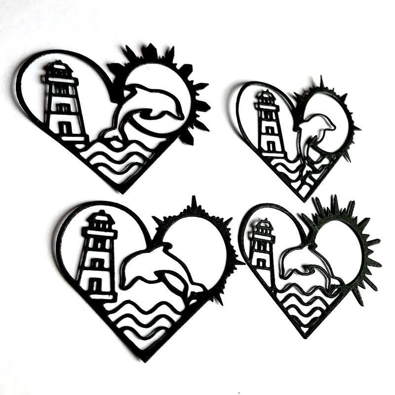 Love Heart Ocean Metal Cutting Dies Handmade Stencil Mold Embossing Pattern