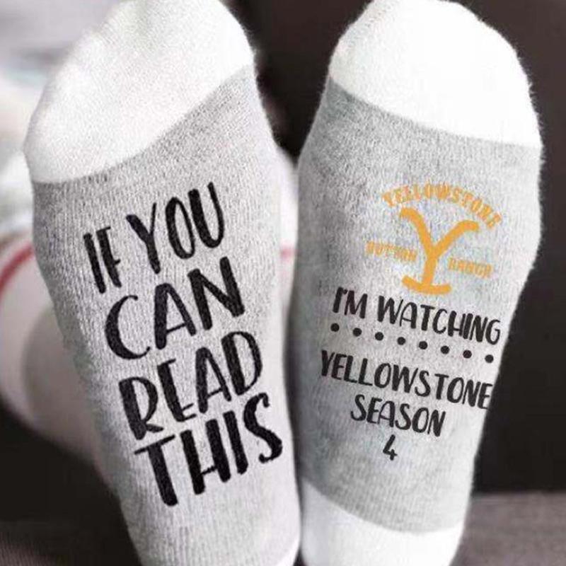 1 Pair If You Can Read This Funny Novelty Socks Cotton Autumn Spring Winter Sock