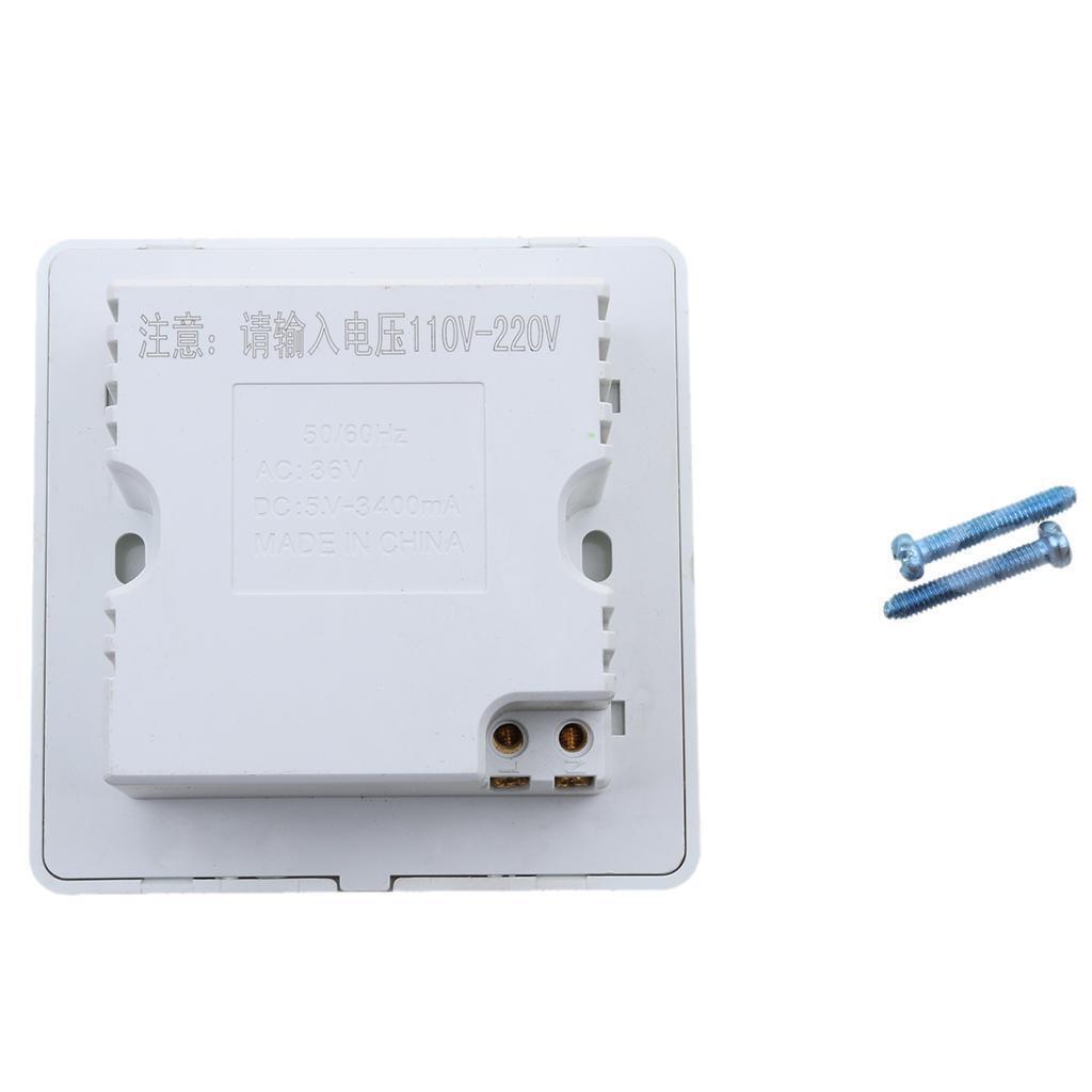 USB Wall Charger Outlet  Plate Panel Switch 3.4A 6 Port