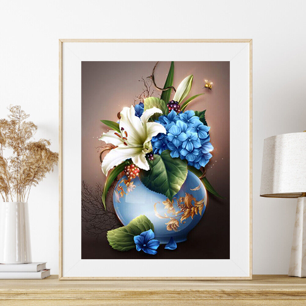 5D DIY Diamond Painting Flower in Vase Full Square Drill Wall Decor (FF333)